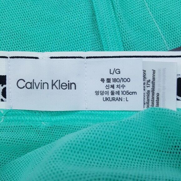 CALVIN KLEIN Mens Large Aqua Green Mesh This is Love Boxer Briefs - Picture 3 of 7